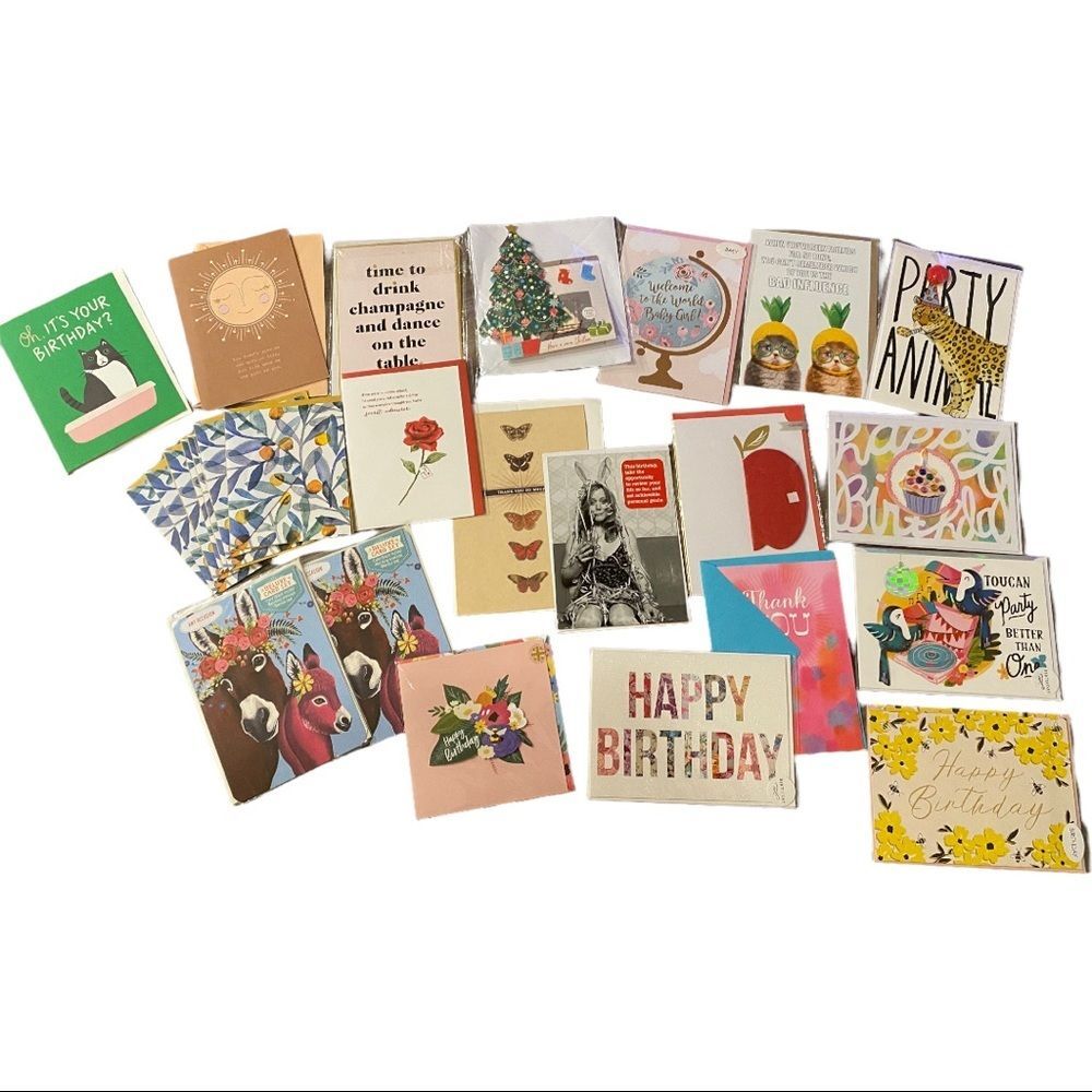 Bundle of 27 Minted Hallmark & Other Greeting Cards - New